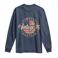 Vintage 1976 Stamp Long Sleeve Shirt Funny 50th Birthday USA Flag 50 Year Old Bday