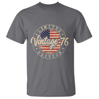 Vintage 1976 Stamp T Shirt Funny 50th Birthday USA Flag 50 Year Old Bday