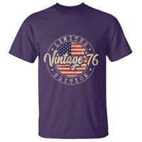 Vintage 1976 Stamp T Shirt Funny 50th Birthday USA Flag 50 Year Old Bday