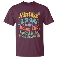 Funny 80th Birthday T Shirt Retro Groovy 1946 Weird Being The Same Age As Old People