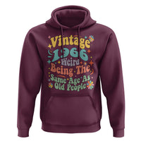 Funny 60th Birthday Hoodie Retro Groovy 1966 Weird Being The Same Age As Old People