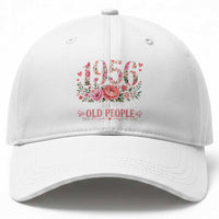 70th Birthday Gifts For Her Baseball Cap Floral 1956 Weird Being The Same Age As Old People