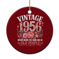 70th Birthday Gifts For Her Ceramic Ornament Floral 1956 Weird Being The Same Age As Old People