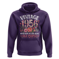 70th Birthday Gifts For Her Hoodie Floral 1956 Weird Being The Same Age As Old People