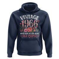 60th Birthday Gifts For Her Hoodie Floral 1966 Weird Being The Same Age As Old People