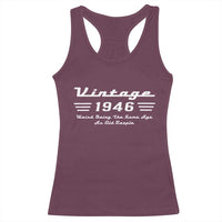 Vintage 80th Birthday Racerback Tank Top 80yr 1946 Weird Being The Same Age As Old People