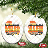 Funny 50th Birthday Ceramic Ornament Retro 1976 Weird Being The Same Age As Old People