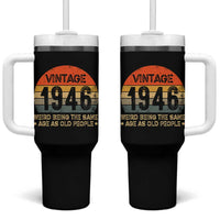 80th Birthday Tumbler With Handle Retro 1946 Weird Being The Same Age As Old People