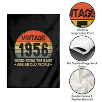 70th Birthday Garden Flag Retro 1956 Weird Being The Same Age As Old People