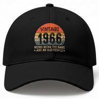 60th Birthday Baseball Cap Retro 1966 Weird Being The Same Age As Old People