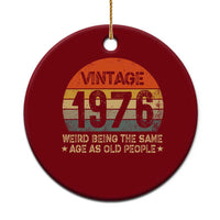 50th Birthday Ceramic Ornament Retro 1976 Weird Being The Same Age As Old People