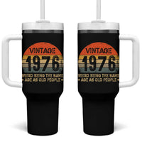 50th Birthday Tumbler With Handle Retro 1976 Weird Being The Same Age As Old People
