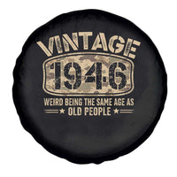 80th Birthday Gift For Men Spare Tire Cover Retro Camo 1946 Weird Being The Same Age As Old People