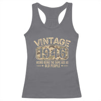 80th Birthday Gift For Men Racerback Tank Top Retro Camo 1946 Weird Being The Same Age As Old People