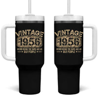 70th Birthday Gift For Men Tumbler With Handle Retro Camo 1956 Weird Being The Same Age As Old People