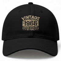60th Birthday Gift For Men Baseball Cap Retro Camo 1966 Weird Being The Same Age As Old People