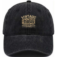 60th Birthday Gift For Men Washed Cotton Baseball Cap Retro Camo 1966 Weird Being The Same Age As Old People