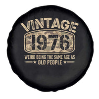 50th Birthday Gift For Men Spare Tire Cover Retro Camo 1976 Weird Being The Same Age As Old People