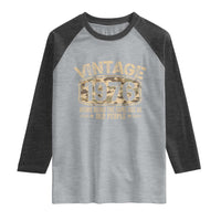50th Birthday Gift For Men Raglan Shirt Retro Camo 1976 Weird Being The Same Age As Old People