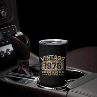 50th Birthday Gift For Men Tumbler Cup Retro Camo 1976 Weird Being The Same Age As Old People