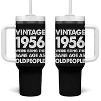 Funny 70th Birthday Tumbler With Handle Turning 70 Year Old Gifts Weird Being The Same Age As Old People