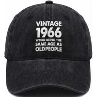 Funny 60th Birthday Washed Cotton Baseball Cap Turning 60 Year Old Gifts Weird Being The Same Age As Old People