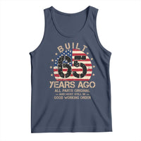 Funny 65th Birthday Tank Top Vintage US Flag Built 65 Years Ago Parts Original