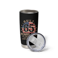 Funny 65th Birthday Tumbler Cup Vintage US Flag Built 65 Years Ago Parts Original