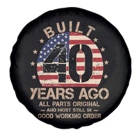 Funny 40th Birthday Spare Tire Cover Vintage US Flag Built 40 Years Ago Parts Original
