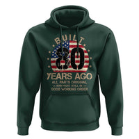 Funny 80th Birthday Hoodie Vintage US Flag Built 80 Years Ago Parts Original