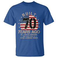 Funny 70th Birthday T Shirt Vintage US Flag Built 70 Years Ago Parts Original