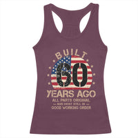 Funny 60th Birthday Racerback Tank Top Vintage US Flag Built 60 Years Ago Parts Original