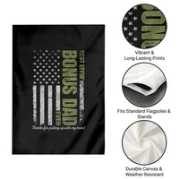 Best Effin Bonus Dad Ever Garden Flag Vintage Step Dad American Flag