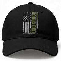 Best Effin Bonus Dad Ever Baseball Cap Vintage Step Dad American Flag