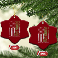Best Effin Bonus Dad Ever Ceramic Ornament Vintage Step Dad American Flag