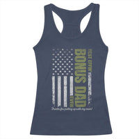 Best Effin Bonus Dad Ever Racerback Tank Top Vintage Step Dad American Flag