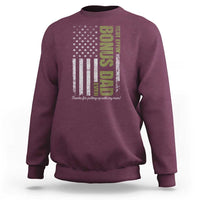 Best Effin Bonus Dad Ever Sweatshirt Vintage Step Dad American Flag