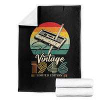 Vintage 1946 Throw Blanket 80th Birthday Turning 80 Year Old Gifts