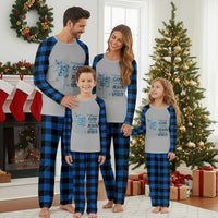 Christian Jesus Plaid Pajama Set Blessed By God Saved By Jesus Blue Floral Cross Butterfly Art