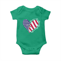America God Shed His Grace on Thee 4th of July Baby Onesie Patriotic American Flag Cross - Wonder Print Shop