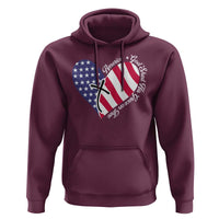 America God Shed His Grace on Thee 4th of July Hoodie Patriotic American Flag Cross - Wonder Print Shop