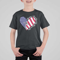 America God Shed His Grace on Thee 4th of July T Shirt For Kid Patriotic American Flag Cross - Wonder Print Shop