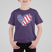 America God Shed His Grace on Thee 4th of July T Shirt For Kid Patriotic American Flag Cross - Wonder Print Shop