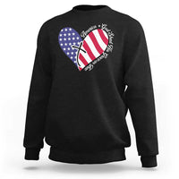 America God Shed His Grace on Thee 4th of July Sweatshirt Patriotic American Flag Cross - Wonder Print Shop
