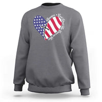 America God Shed His Grace on Thee 4th of July Sweatshirt Patriotic American Flag Cross - Wonder Print Shop