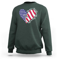 America God Shed His Grace on Thee 4th of July Sweatshirt Patriotic American Flag Cross - Wonder Print Shop
