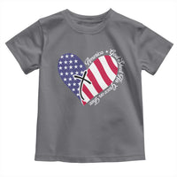 America God Shed His Grace on Thee 4th of July Toddler T Shirt Patriotic American Flag Cross - Wonder Print Shop