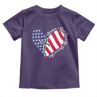 America God Shed His Grace on Thee 4th of July Toddler T Shirt Patriotic American Flag Cross - Wonder Print Shop