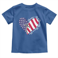 America God Shed His Grace on Thee 4th of July Toddler T Shirt Patriotic American Flag Cross - Wonder Print Shop