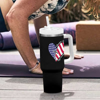 America God Shed His Grace on Thee 4th of July Tumbler With Handle Patriotic American Flag Cross - Wonder Print Shop
